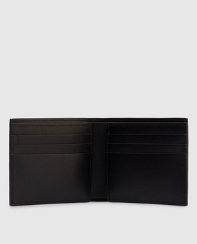 Off-White Бежеве шкіряне потмоне з принтом Вanknote з логотипом OMNC095S25LEA001