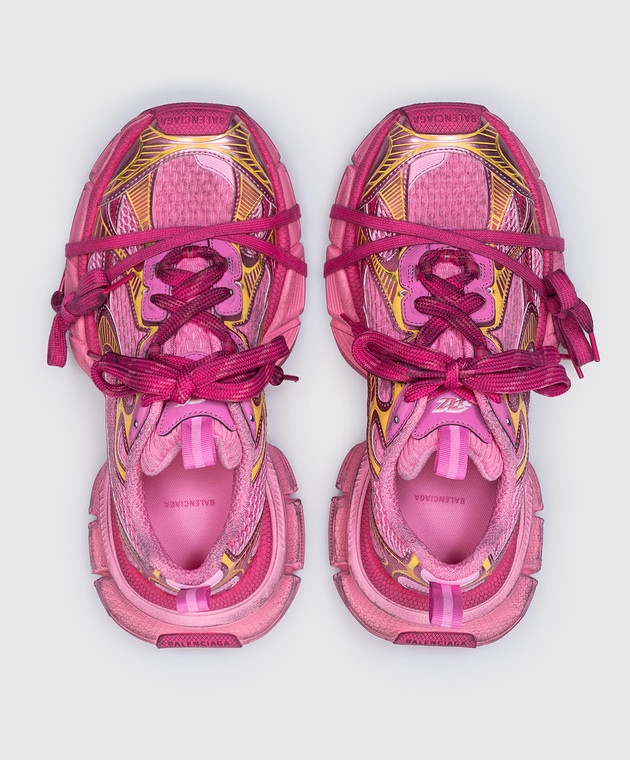 Balenciaga - Розовые кроссовки 3XL с винтажным эффектом