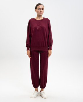 Twinset Бордовий спортивний костюм з логотипом 252LI2UGG