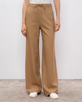 Max Mara Коричневі штани DENARO з вовни DENARO