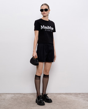 Max Mara Чорна футболка WON з вишивкою логотипа WON