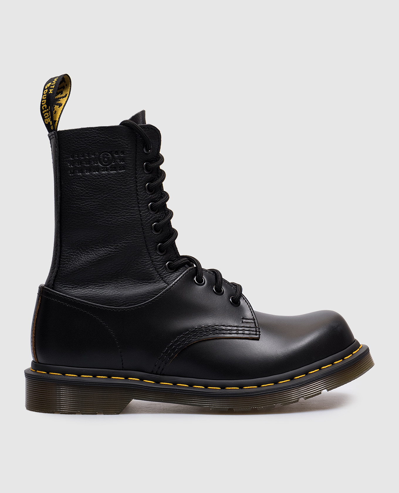 

Черные кожаные ботинки MM6 x Dr. Martens 1460, Черный, Ботинки