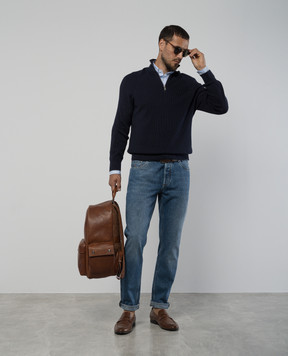 Brunello Cucinelli Сині джинси з ефектом потертості M241PD3210