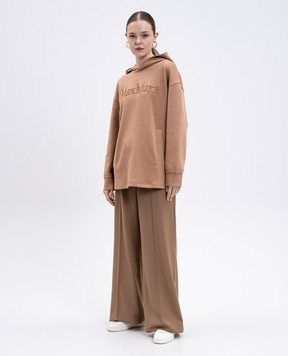 Max Mara Бежевые худи VISIERA с логотипом VISIERA