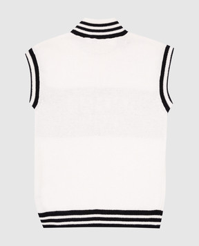 Balmain Дитячий білий жилет з вовни та кашеміру BV9A51Z2361410