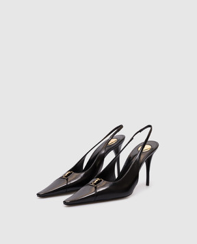 Saint Laurent Черные кожаные слингбеки Babylone 806685AAESX