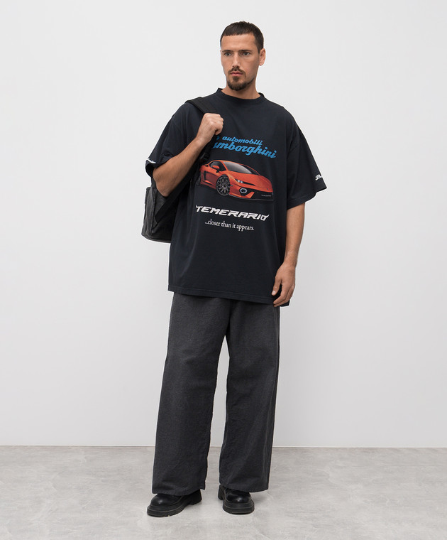 Balenciaga - Черная футболка Automobili Lamborghini 831305TSVP9