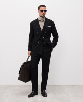 Brunello Cucinelli Бежева сорочка з кашеміру M2200276
