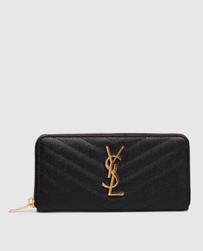 Saint Laurent Чорний шкіряний гаманець з логотипом 358094BOW01