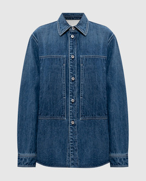 Jil Sander Синя джинсова сорочка з ефектом потертості J40DL0153J45259