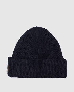 MooRER Синяя шапка BERET из кашемира BERETCWS