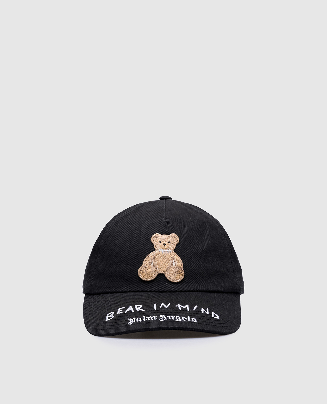 

Черная кепка Bear In Mind с вышивкой логотипа, Черный, Кепки