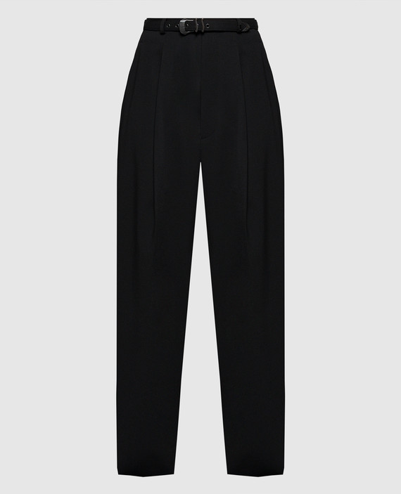 Black pants PIPPO with wool