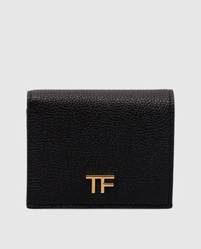 Tom Ford Чорний шкіряний гаманець з металевим логотипом S0478LCL095G