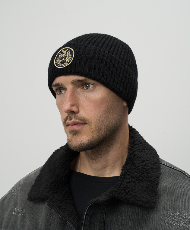 Bally Черная шапка из шерсти с нашивкой логотипа M8BA252KWO039 изображение 2