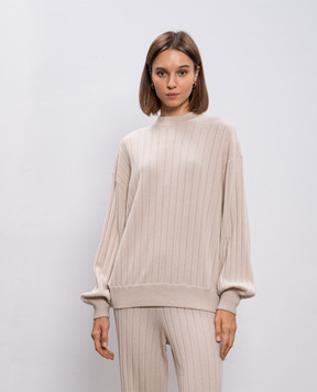 Brunello Cucinelli Бежевий светр з кашеміру M12193400