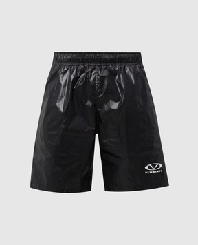 Vetements Чорні шорти для плавання з принтом логотипа MA66SW100B