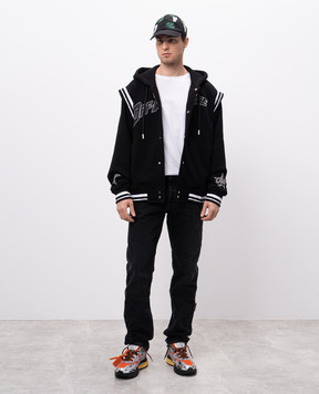 Off-White Черная спортивная куртка OMEK003S25JER002