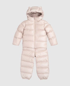 Moncler ENFANT Детский бежевый пуховой комплект Deidre из куртки и комбинезона K29511F00001597YX