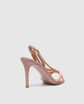 Gianvito Rossi Бежевые босоножки Minerva с цепочкой G3236585RICNAP
