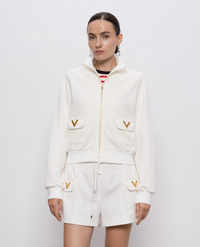 Valentino Біла куртка з логотипом 7B3CI1657YA