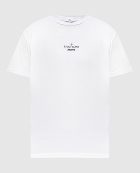 Stone Island Біла футболка з принтом K1S152100037S0091
