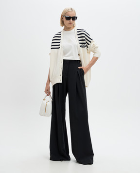 Givenchy Білий кардиган в смужку з вовною з логотипом BW90R84ZMM