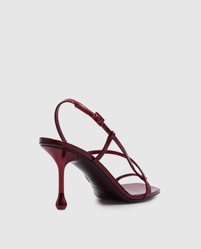 Jimmy Choo Красные кожаные лакированные босоножки Etana 80 ETANA80GXH