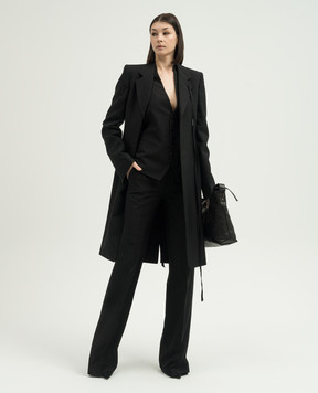 Ann Demeulemeester Чорні штани Maaike з тасьмою 2401WTR16FA423