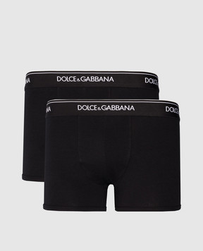 Dolce&Gabbana Набір чорних трусів-боксерів з логотипом M9C07JONN95