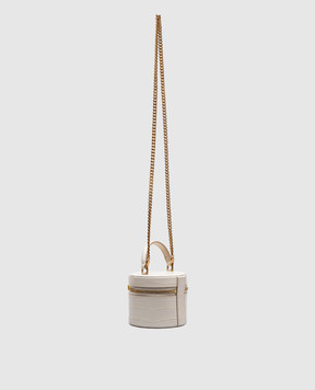 Tom Ford Біла шкіряна сумка міні з тисненням під шкіру крокодила L1843LCL403X
