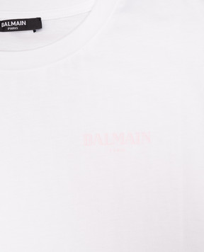 Balmain Детская футболка с принтом логотипа BW8A31Z0116410