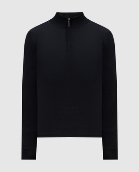 Canali Черный джемпер из кашемира, шерсти и шелка. MK02174C0015
