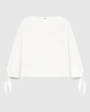 Solotre Біла блуза із зав'язками M1B0163