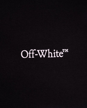 Off-White Детские черные леггинсы с узором логотипа OGCD003F24JER001