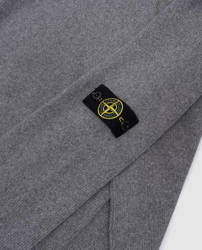 Stone Island Детский серый свитер с логотипом 8116504A28