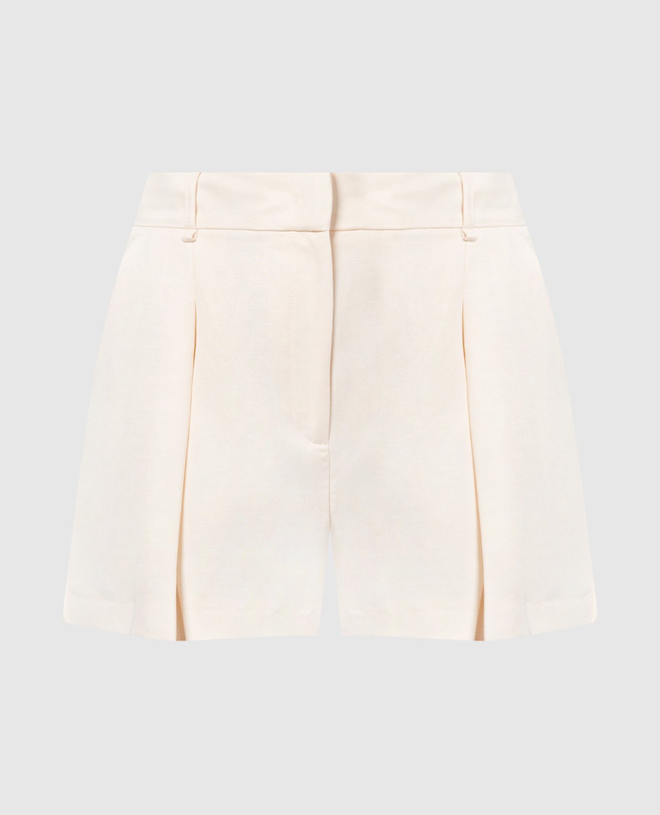 Beige shorts with linen