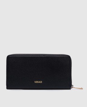 Versace Черный кожаный кошелек Medusa Biggie DPDI0561A10544
