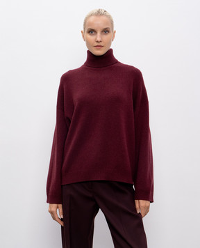 Brunello Cucinelli Бордовий светр з кашеміру M12501703