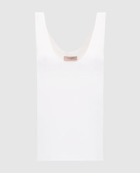 Twinset Бежевий топ з логотипом 251TP2651
