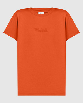 Woolrich Помаранчева футболка з вишивкою логотипа CFWWTE0083FRUT2926