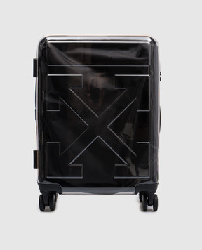 Off-White Прозора валіза з фактурною емблемою Arrow OWZH001S25PLA001