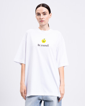 Vetements Біла футболка з принтом UH76TR350Ww