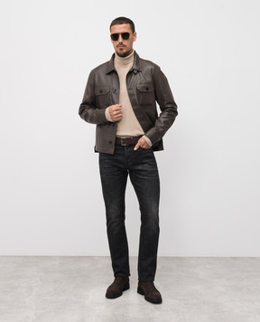 Tom Ford Чорні джинси з патчем логотипа DPH001DMC076