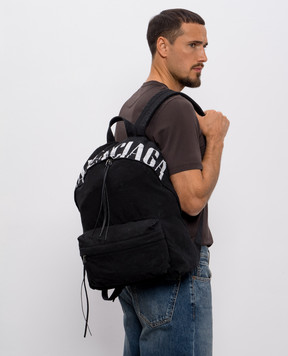Balenciaga Чорний рюкзак Editor з вовною 8272062ABOW