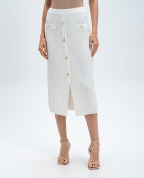 Twinset Біла спідниця з логотипом Oval T 242TP3344