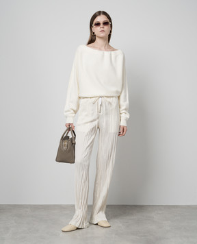 Helmut Lang Білий джемпер з відкритими плечима O01HW715