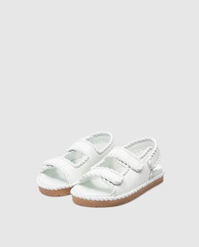 Bottega Veneta Зеленые кожаные сандалии Jack 775343VBSD0