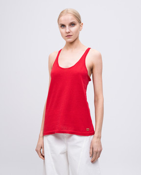 Twinset Червоний топ з логотипом 251TF3011