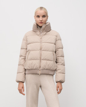 Herno Бежева вельветова пухова куртка PI002094D13265